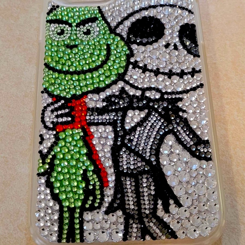 NEW IPHONE 12pro max case bling grinch